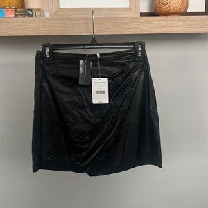 Brand New Free People Black Leather Skirt